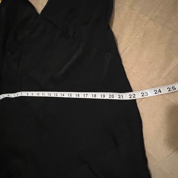 Banana Republic Black Slip Dress Bias Cut Asymmetrical Flounce Hem Size 20 - Picture 9 of 13
